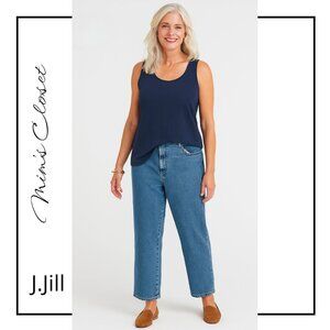 J.JILL Vintage Out of the Blue Denim Jeans with lace inserts - Size 14